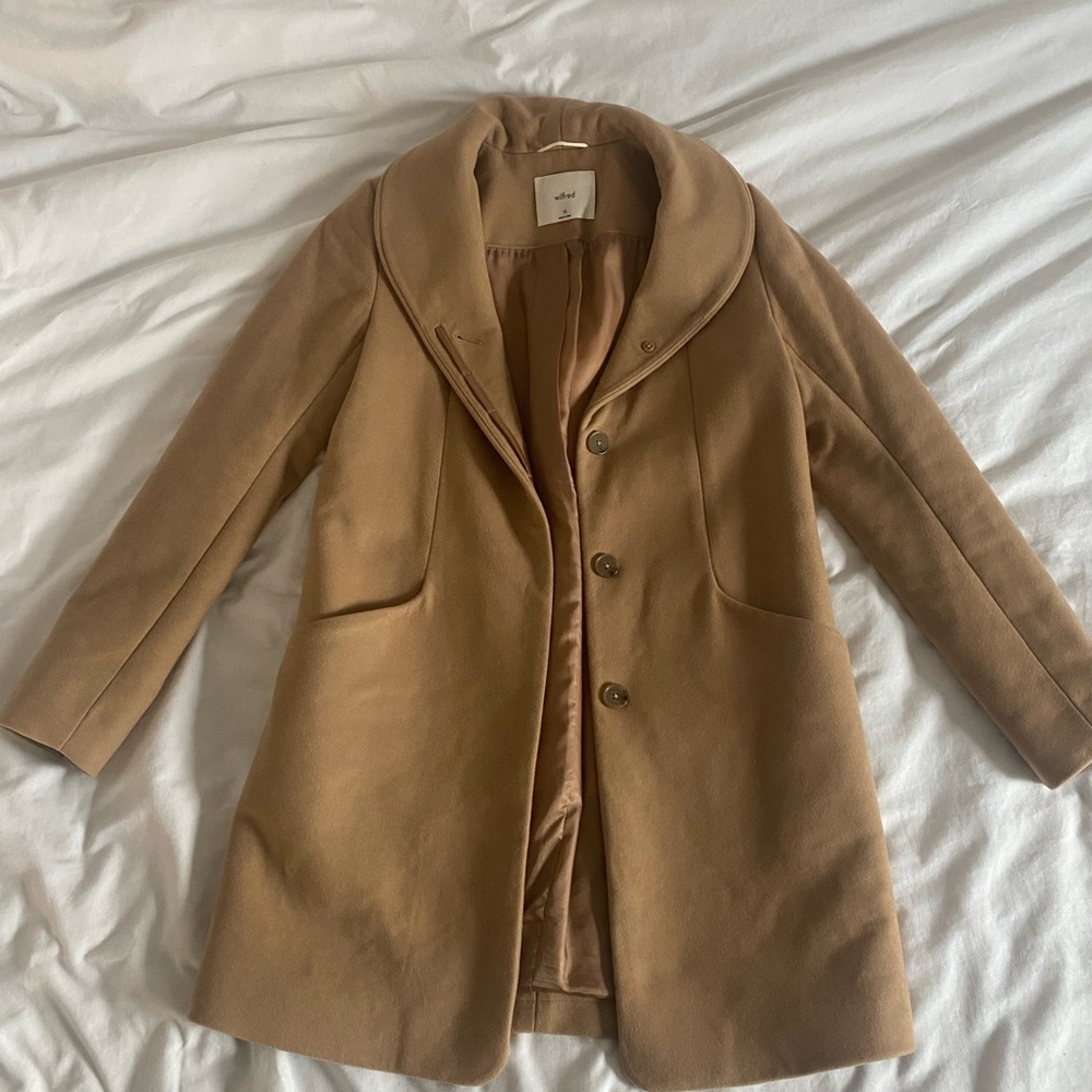 Classic Aritzia Wilfred Wool Peacoat